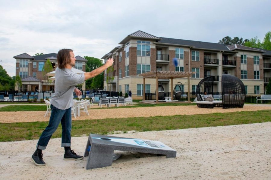 Evolve Companies 1701 North Chapel Hill Apartments Amenities Cornhole