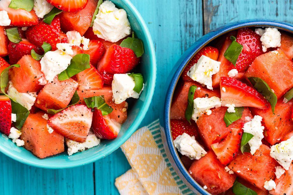 watermelon strawberry salad delish evolve blog