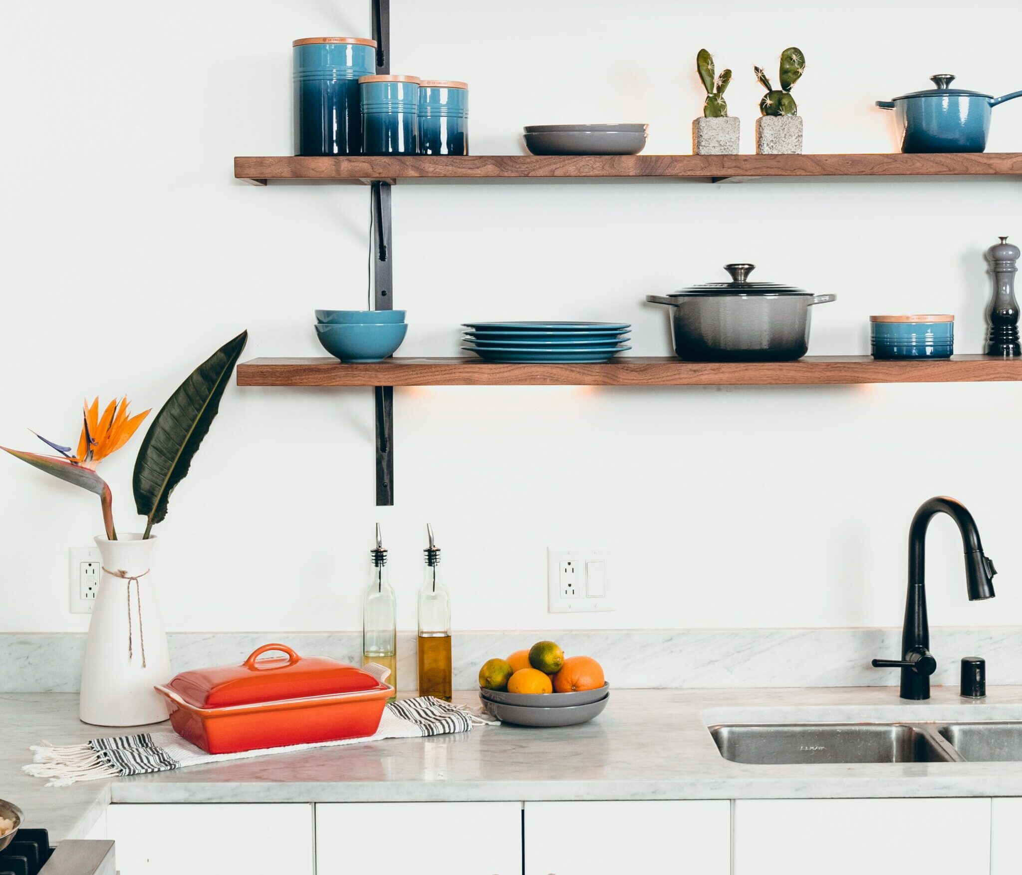 floating shelves kitchen organization evolve blog