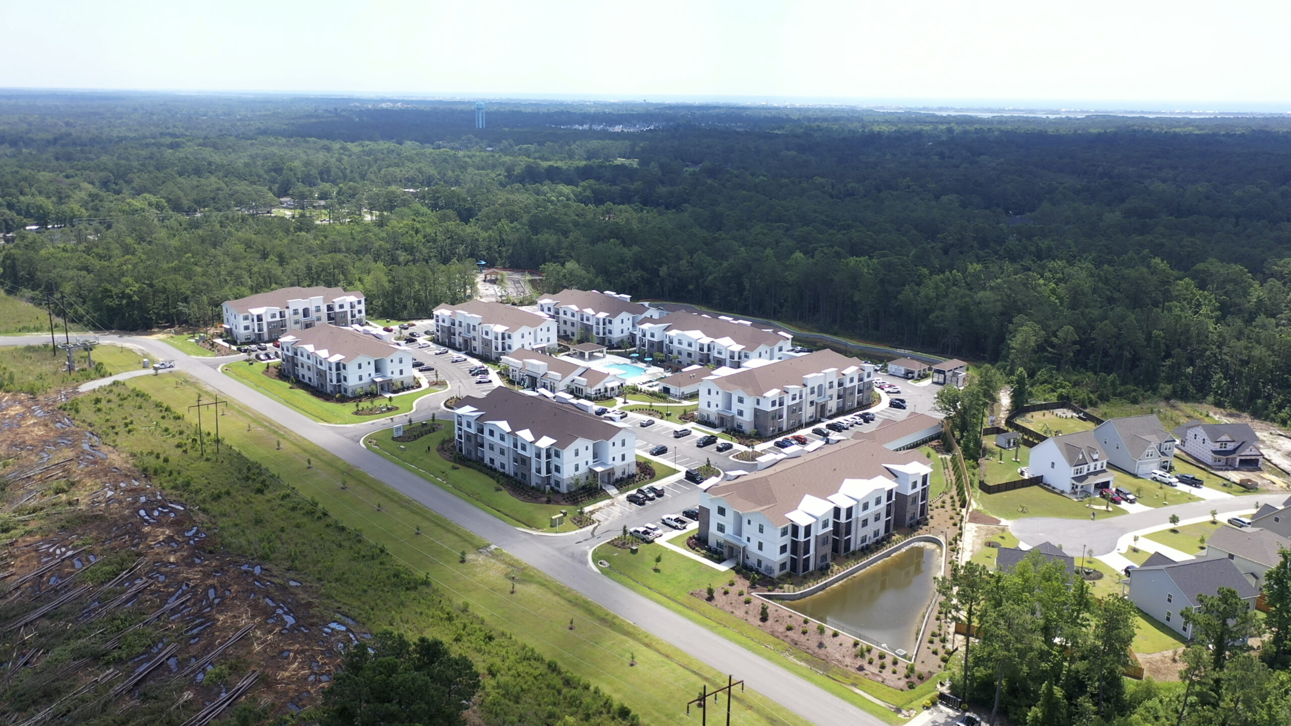 evolve surf city drone shot