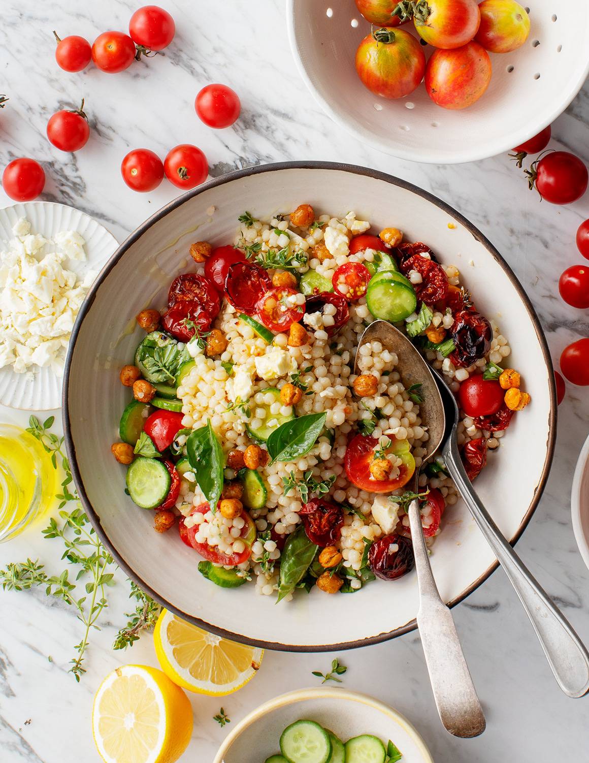 cherry tomato couscous salad evolve summer recipes blog