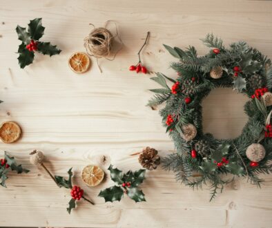 evolve blog wreath festive front door