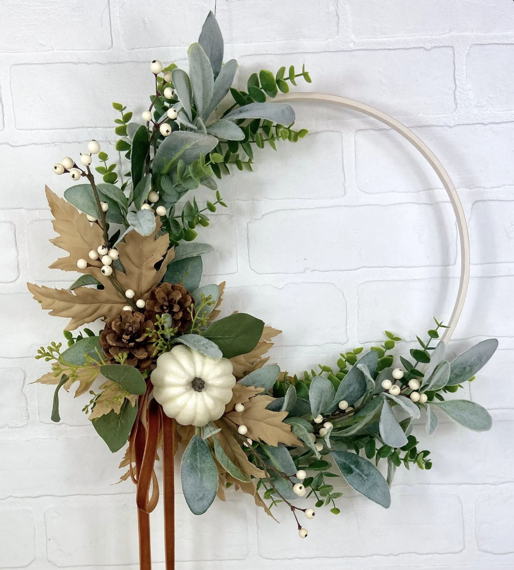 minimal fall wreath evolve blog