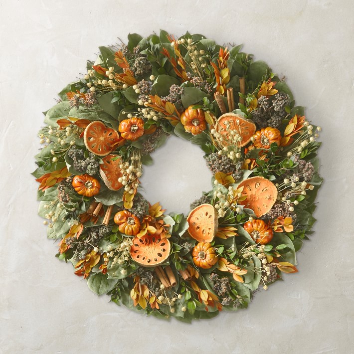 quince cinnamon fall wreath evolve blog