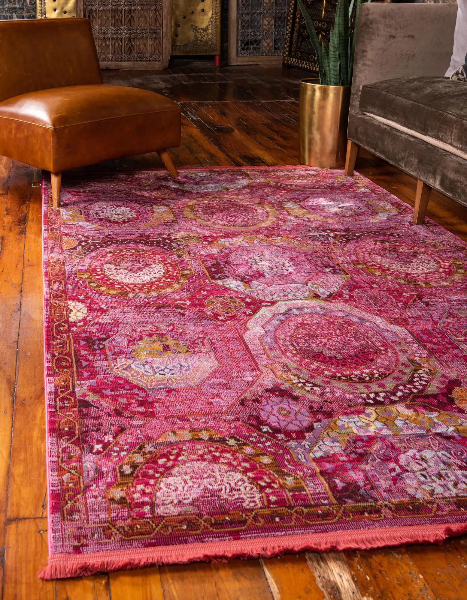 bright magenta area rug evolve pantone blog