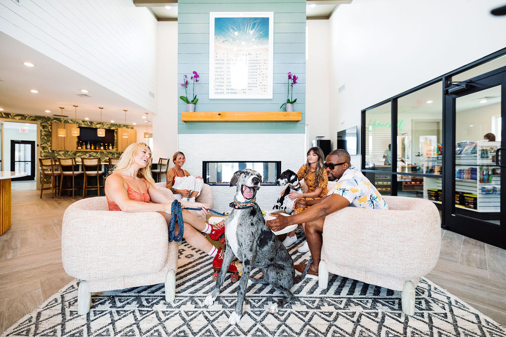 evolve-blog-oceans-rv-resort-amenity-clubhouse people in chairs at resort clubhouse talking