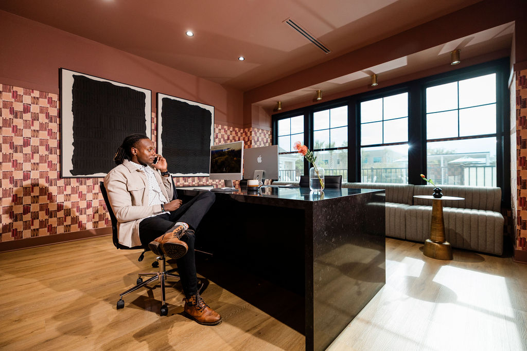 man sitting at a desk at Evolve Waterford