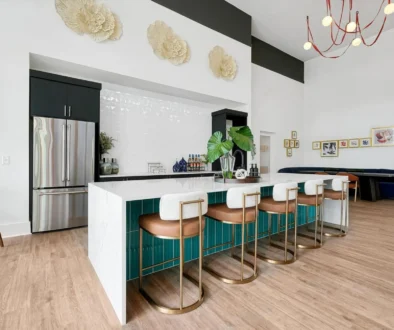 resident clubhouse and kitchen at evolve wildwood